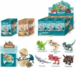 Dinosauro avvitabile in ovetto – kit di costruzione in plastica 13 cm, 2 varianti