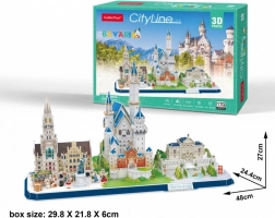 CUBICFUN puzzle 3D CityLine panorama Baviera – 178 pezzi