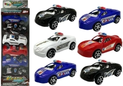 Set di macchinine della polizia a retrocarica 6 pz