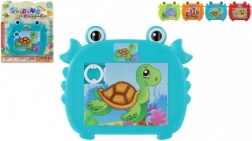 Puzzle scorrevoli per bambini a forma di granchio con animali marini