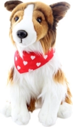 Giocattolo di peluche Collie a pelo lungo con fazzoletto