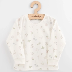 Maglietta in cotone per bambini a maniche lunghe New Baby Kindergarten fiorellini 116 (5–6 anni)