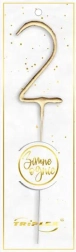 Stellina numero 2, 16,5 cm, oro