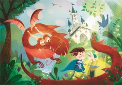 Clementoni Puzzle Drago e Cavaliere 180 pezzi