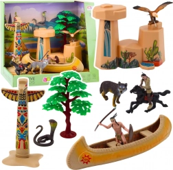 Set Indiano con Kayak e Totem