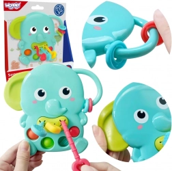 Woopie Baby massaggiagengive sensoriale elefante Montessori 4 in 1
