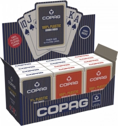 Carte da poker in plastica PKJ – rosse, indice grande