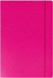 Cartellina in cartone verniciato con elastico A4+ – Rosa