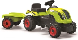 Trattore a pedali CLAAS con carrellino verde