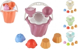 Set di plastica per sabbia con secchiello e attrezzi