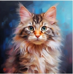 Mosaico di diamanti - Ritratto di gatto