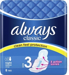 Always Classic Night assorbenti igienici 8 pz