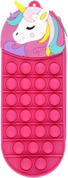 Astuccio in silicone con unicorno e ciondolo