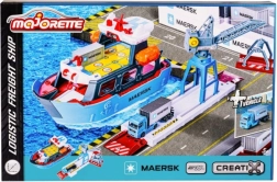 Porto logistico Majorette MAERSK con nave cargo e veicolo
