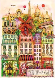 Puzzle TREFL Premium Plus Mezzanotte a Parigi 1000 pezzi