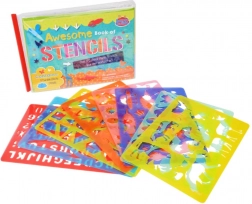 Grande set di stencil in pratica custodia