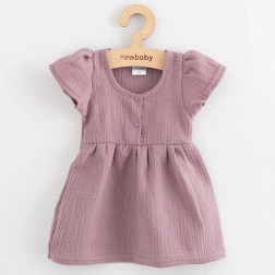 Abitino in mussola per bambini New Baby, color lavanda, taglia 86 (12–18 mesi)