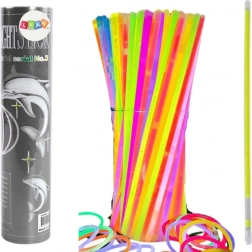 Braccialetti fluorescenti 100 pezzi - molti colori, brillano al buio