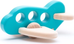 Bajo aereo di legno azzurro chiaro