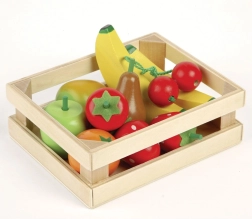 Cassetta di legno Tidlo con frutta