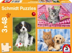 Puzzle i miei animali preferiti 3x48 pezzi
