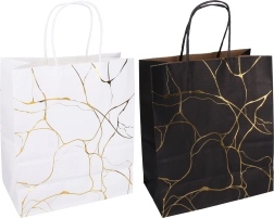 Busta regalo kraft con stampa M 15 × 21 × 8 cm