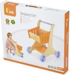 Carrello della spesa in legno per bambini 12m+
