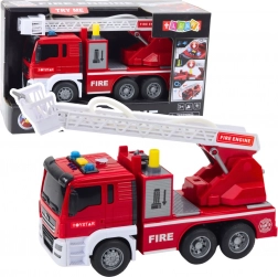 Camion dei pompieri con braccio estensibile, acqua, luci e suoni 1:14 – rosso
