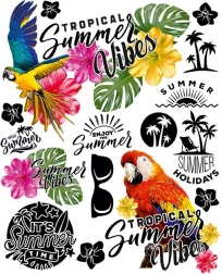 Applicazioni termoadesive estive – foglio grande 20 × 30 cm