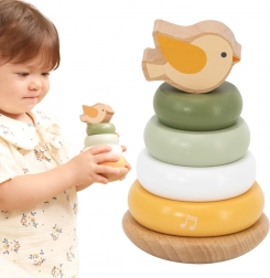 piramide educativa in legno con uccellino VIGA PolarB