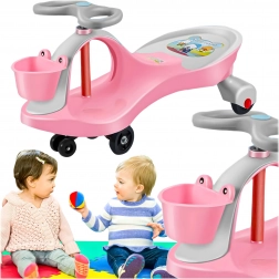 Macchinina a bilanciamento per bambini swing car – veicolo a gravità, rosa