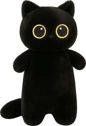 Giocattolo di peluche gatto nero con grandi occhi 65 cm
