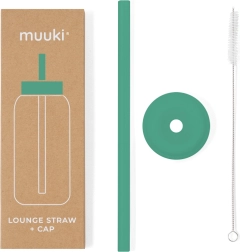 MUUKI Lounge cannuccia e coperchio in colore verde opaco
