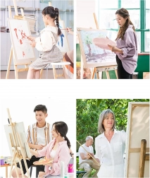 Dipingi con i numeri con telaio 20 × 20 cm – motivo floreale