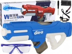 Grande pistola ad acqua elettrica blu 750 ml con occhiali protettivi
