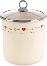 Barattolo da cucina smaltato con coperchio in vetro 1,4 l TONCA