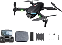Drone pieghevole con rilevamento ostacoli e videocamera wi‑fi 720p, controllo rc