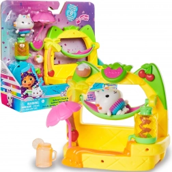 La Casa delle Bambole di Gabby party smoothie sul balcone con personaggio Cakey e accessori