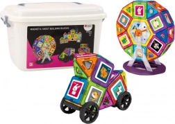 Set di costruzioni magnetiche in valigetta 118 pezzi – ruota del mulino e edifici