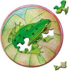 CURIOSI mini puzzle rotondo Picoli Rana arboricola 33 pezzi