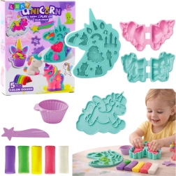 set creativo con unicorno – pasta modellabile e stampini