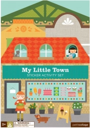 Petit Collage adesivi riutilizzabili con scena La mia piccola città