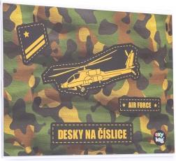 Cartelle per numeri con motivo Elicottero