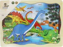 Babu puzzle in legno dinosauri 24 pezzi