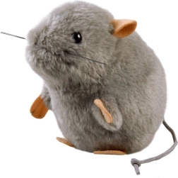 Topolino di peluche grigio 13 cm