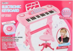 Pianino rosa per bambini con adattatore