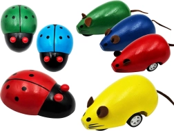 Animaletto in legno su ruote