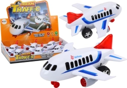 Aereo passeggeri Luci Suoni Azionamento Bianco