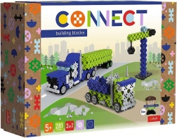 Set di costruzioni Klocki Connect 3in1 – camion e zona di cantiere L