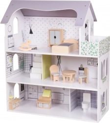 casa delle bambole in legno rose montessori baby mix